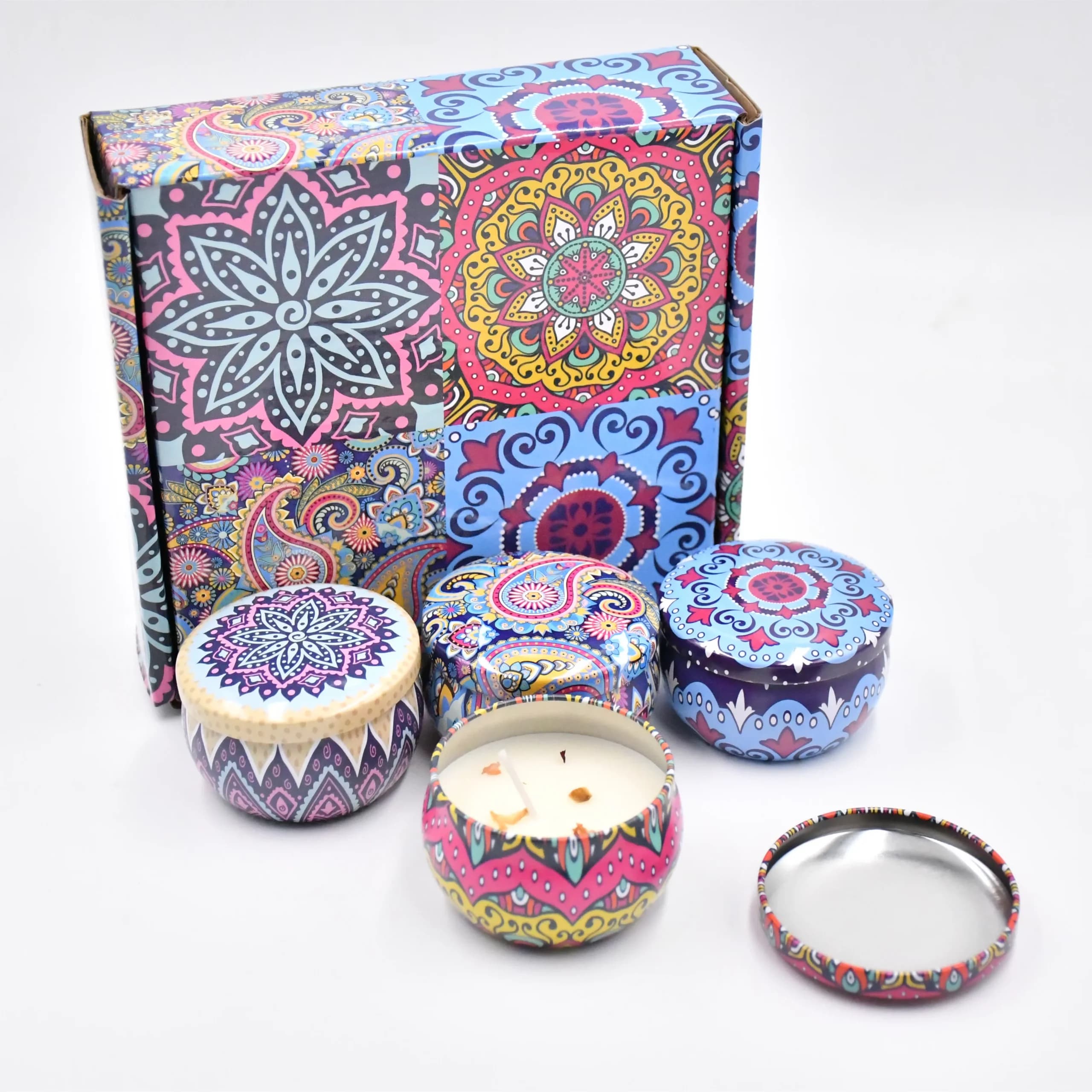 Parfum bougie - lumières colorées